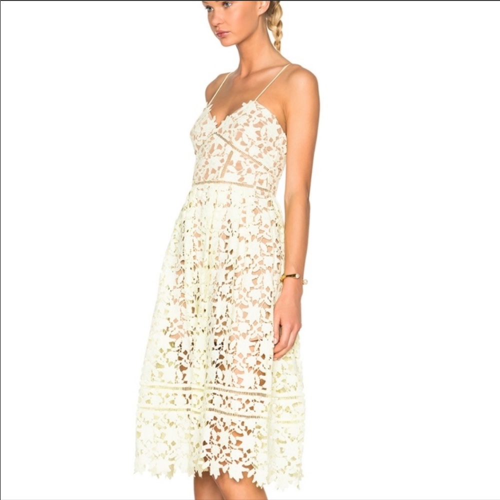 Self-Portrait Azalea Yellow Dress